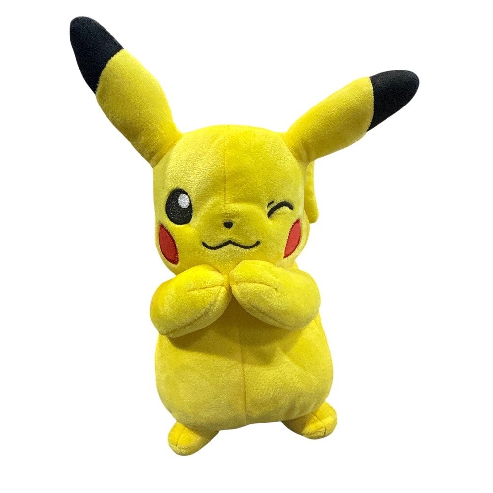 Pokemon Pikachu Winking Plush 9 Inch Stuffed Animal Yellow Official‎ 2024